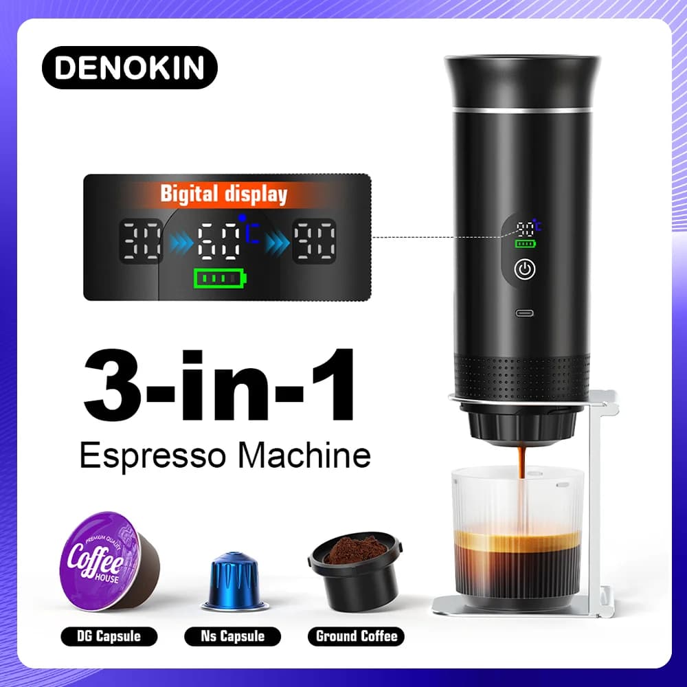 Macchina da caffè espresso portatile 3-in-1