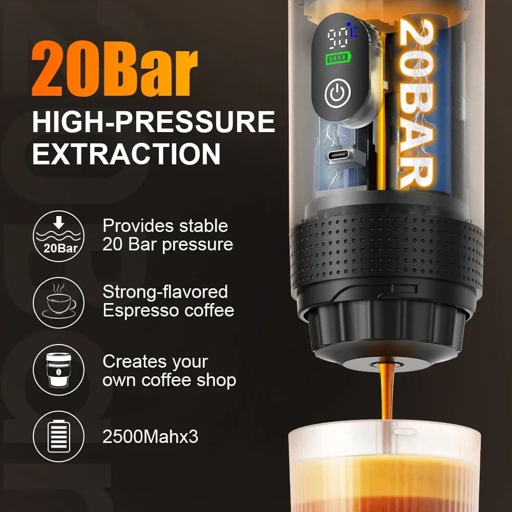 Macchina da caffè espresso portatile 3-in-1