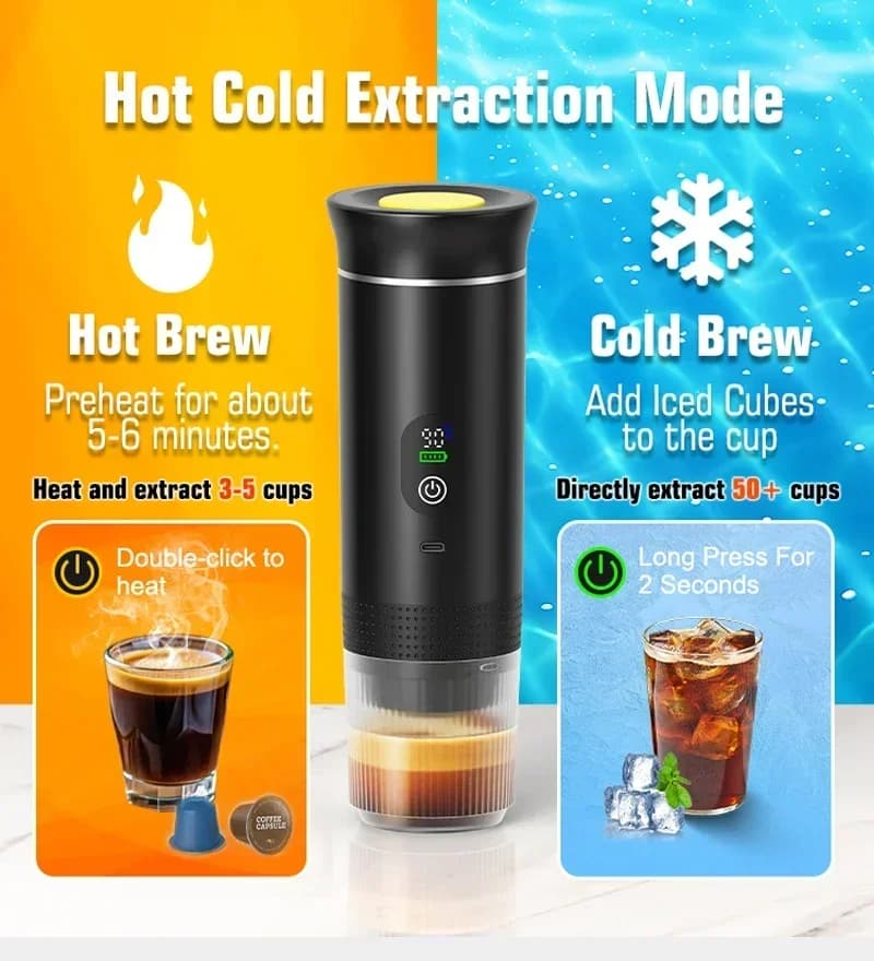 Macchina da caffè espresso portatile 3-in-1