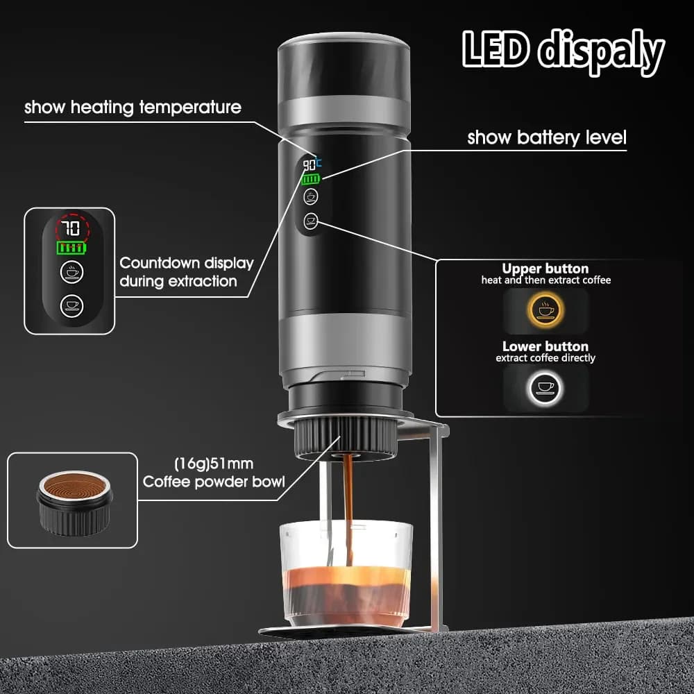 Macchina da caffè espresso portatile 3 in 1