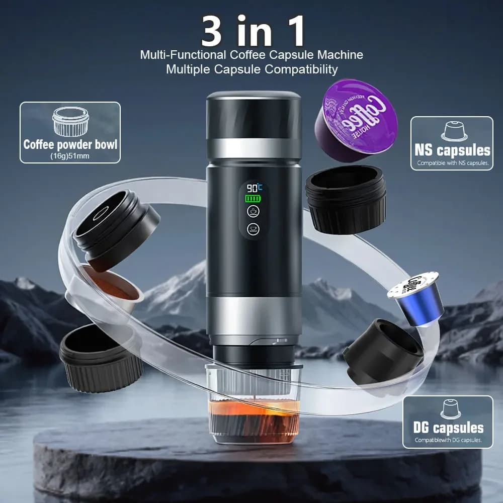 Macchina da caffè espresso portatile 3 in 1