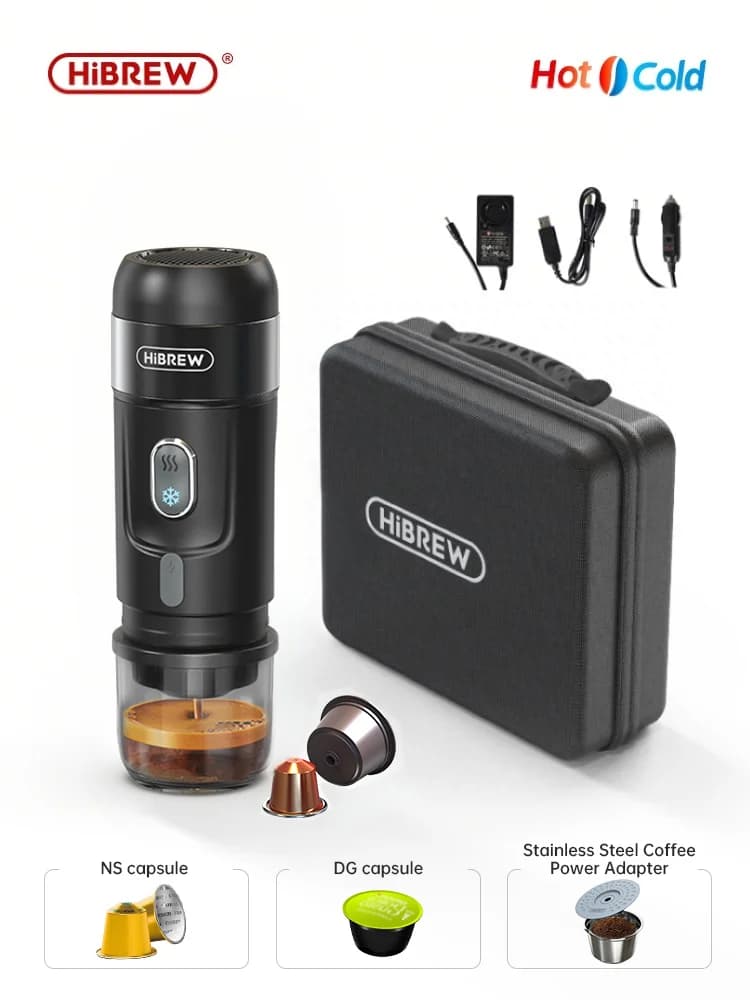 Macchina da caffè portatile per capsule e caffè macinato