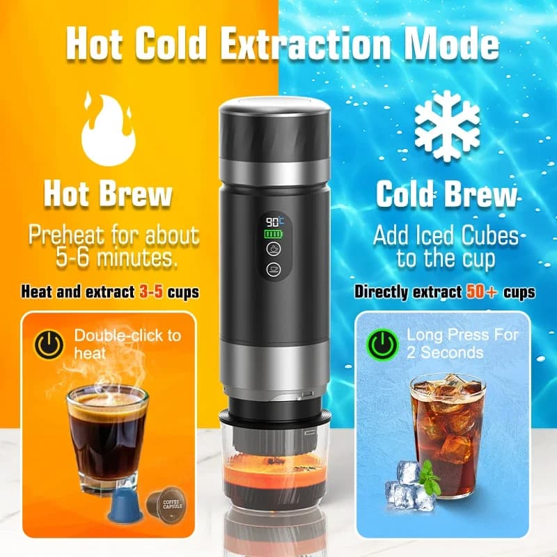 Macchina da caffè espresso portatile 3 in 1