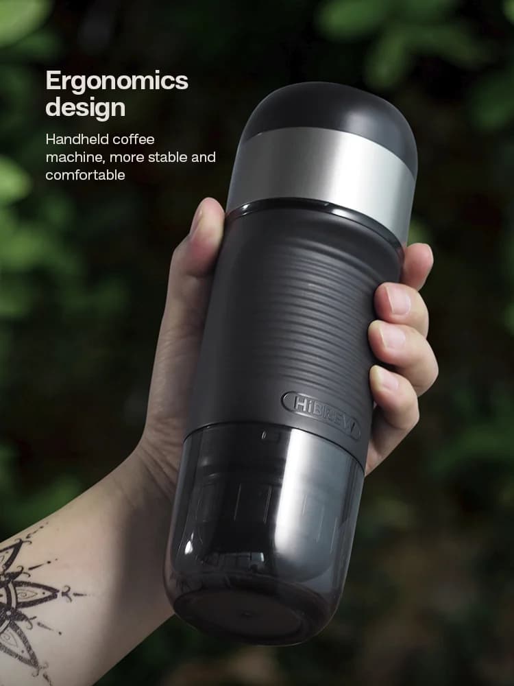 Macchina da caffè portatile per capsule e caffè macinato