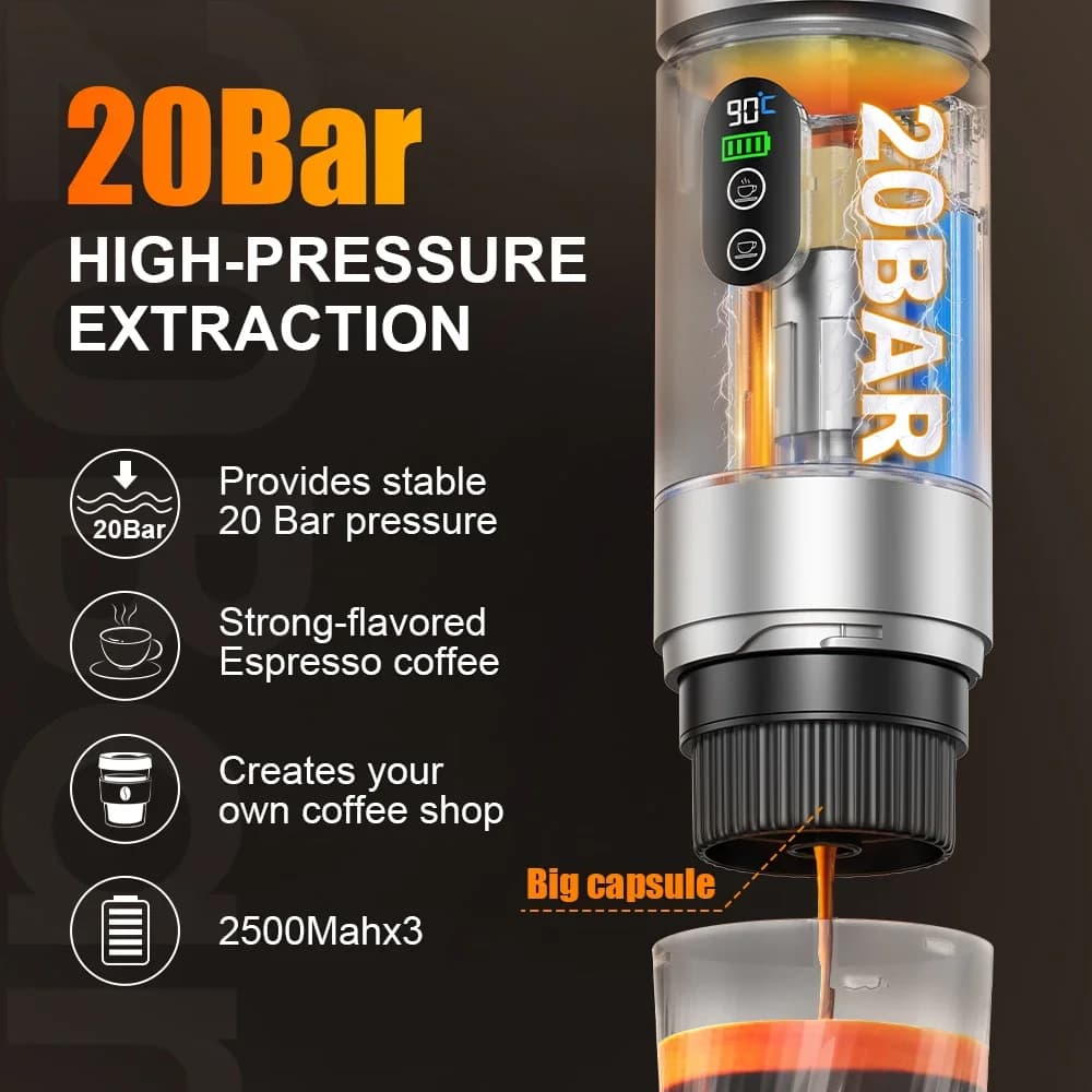 Macchina da caffè espresso portatile 3 in 1